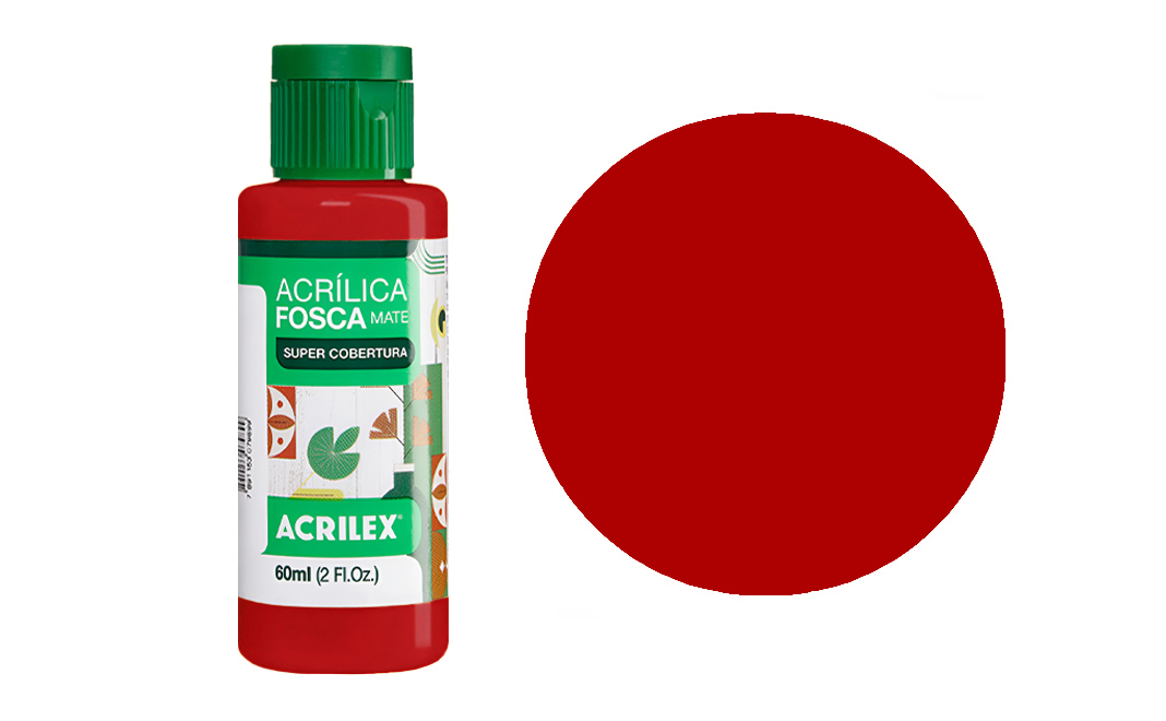 Tinta Acrilex — Vermelho Escarlate (60 ml)