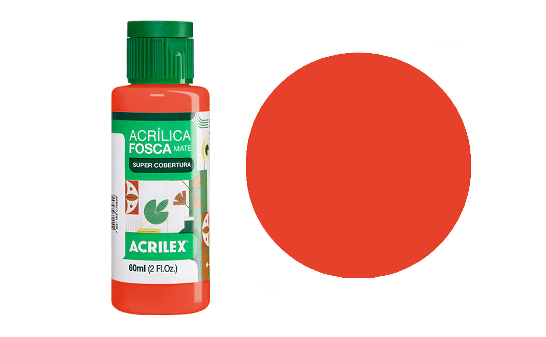 Tinta Acrilex — Vermelho Fogo (60 ml)