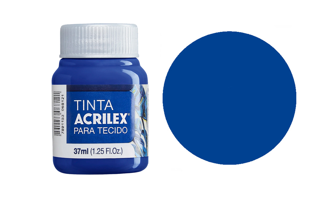 Tinta Acrilex — Azul Cobalto (37 ml)