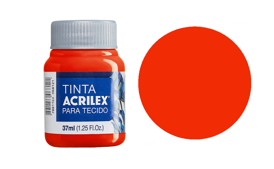 Tinta Acrilex — Vermelho Fogo (37 ml)