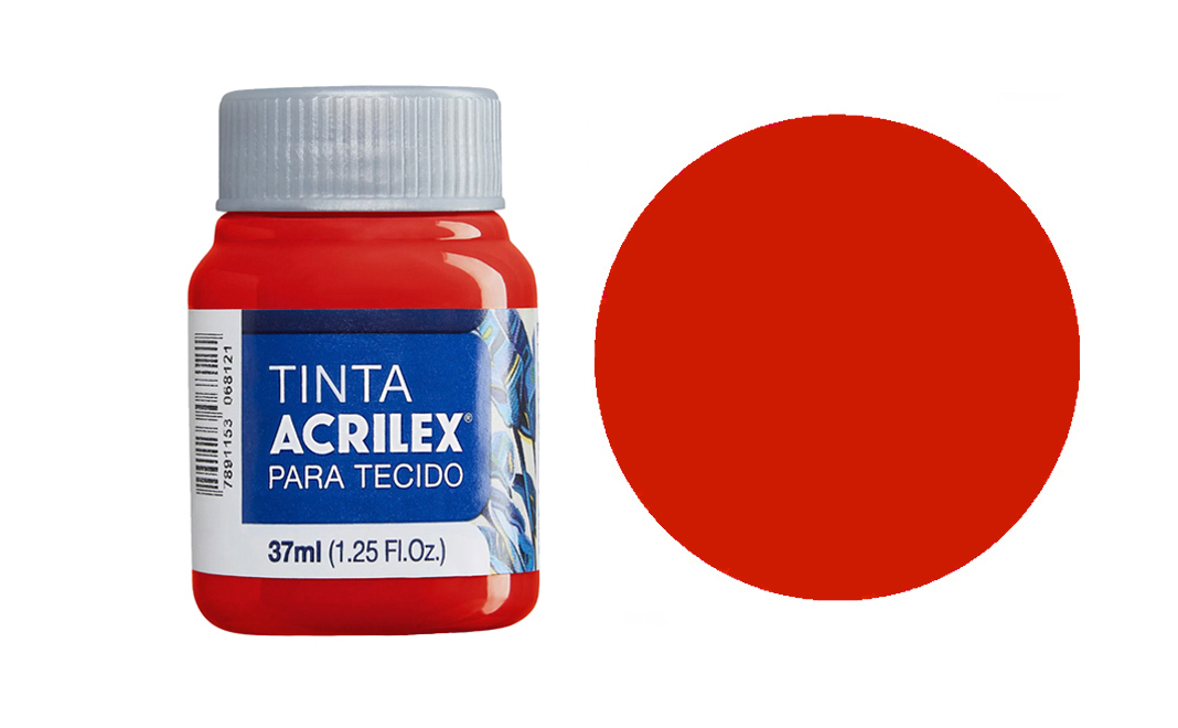 Tinta Acrilex — Vermelho Escarlate (37 ml)