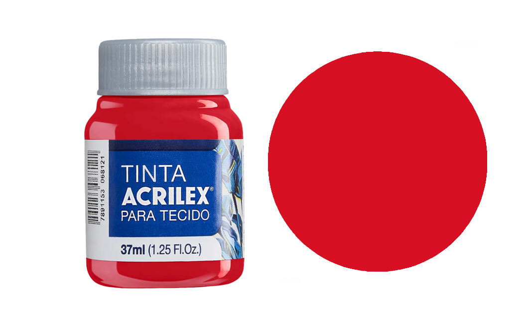 Tinta Acrilex — Vermelho Vivo (37 ml)