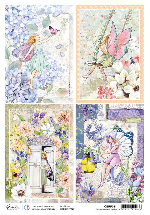 Papel de arroz A4 Ciao Bella — Enchanted Land Cards — CBRP341