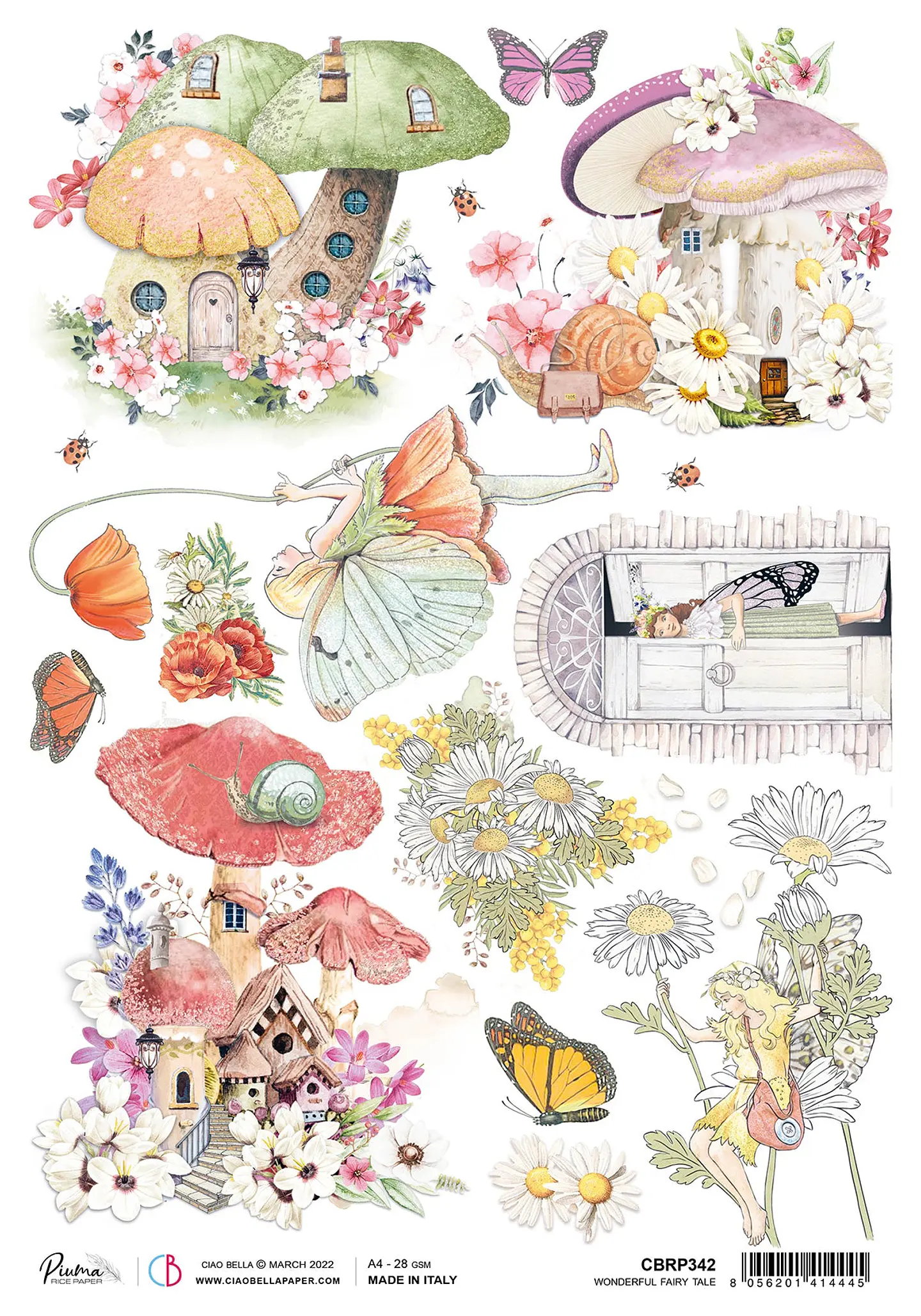 Papel de arroz A4 Ciao Bella — Wonderful Fairy Tale — CBRP342 1