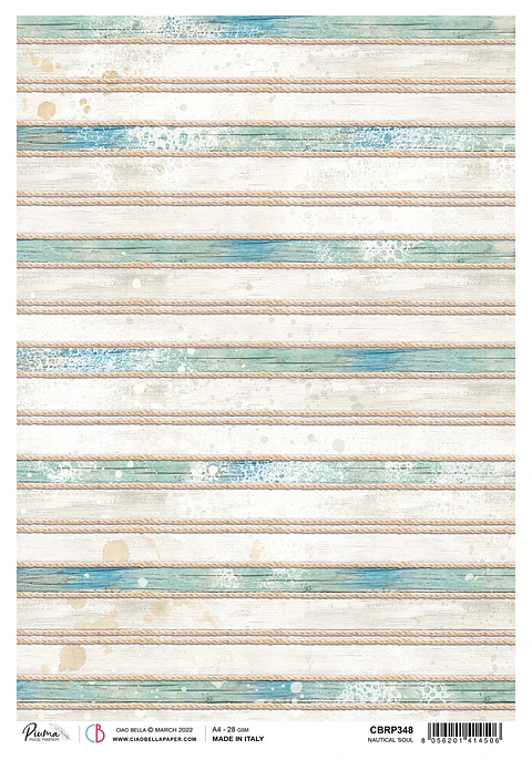 Papel de arroz A4 Ciao Bella — Nautical Soul — CBRP348