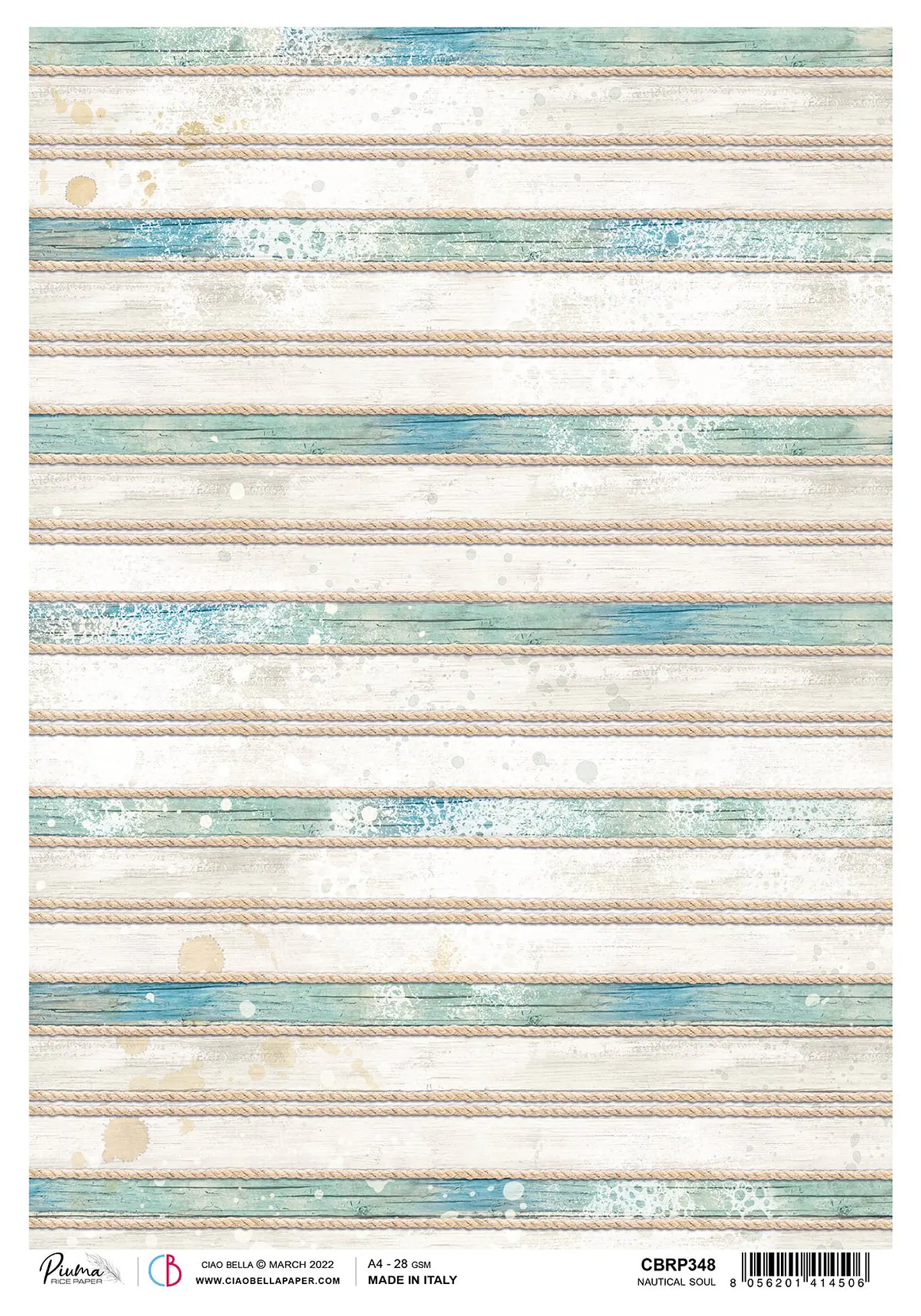 Papel de arroz A4 Ciao Bella — Nautical Soul — CBRP348 1