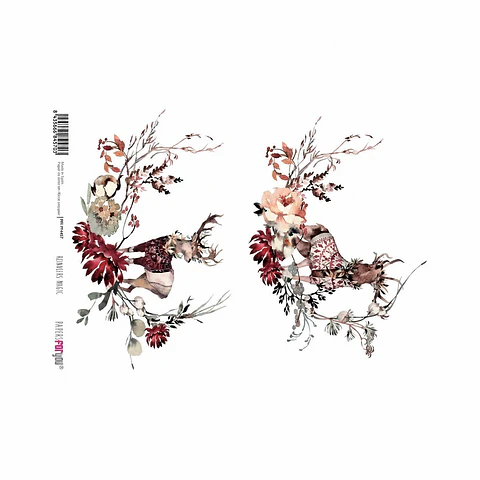 Papel de arroz A4 Papers for You — Christmas — Grinaldas de Natal — PFY-4457
