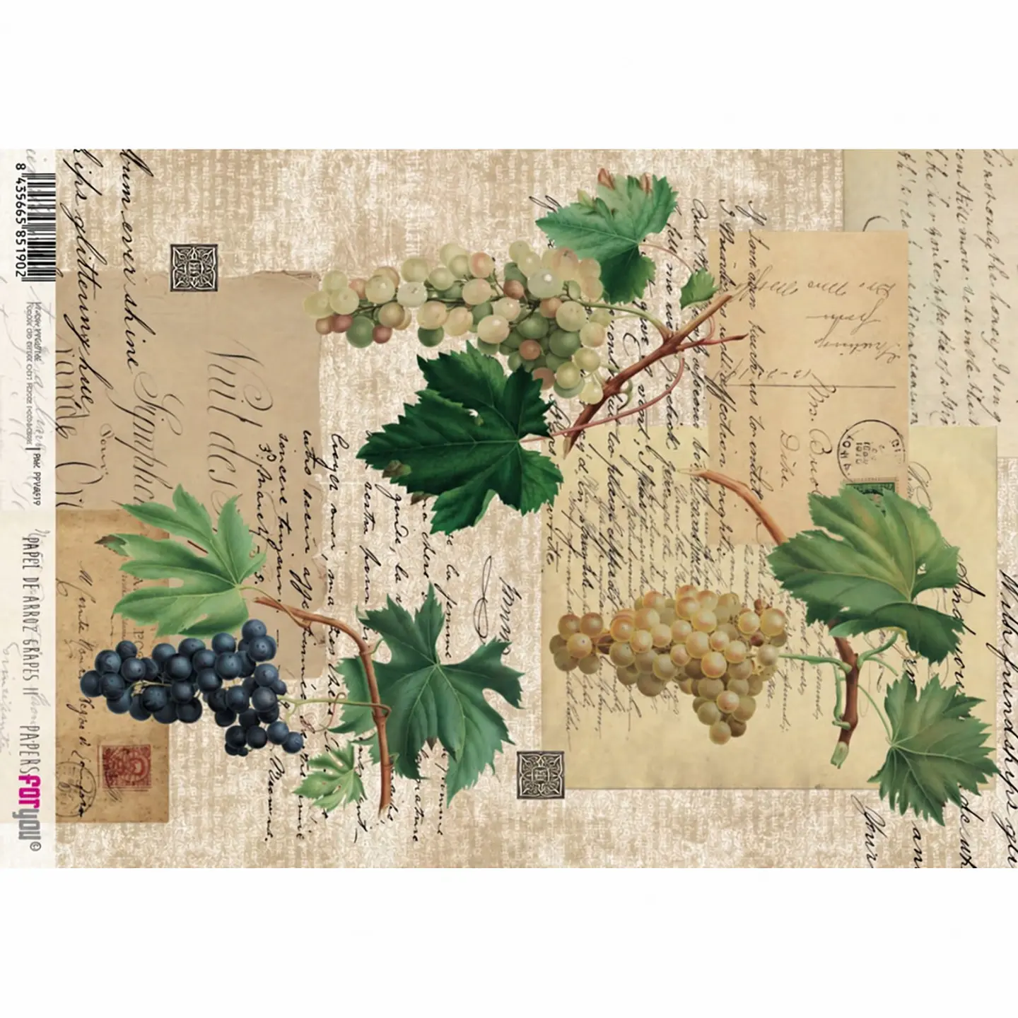 Papel de arroz A4 Papers for You — Grape — Uvas — PFY-4519 1