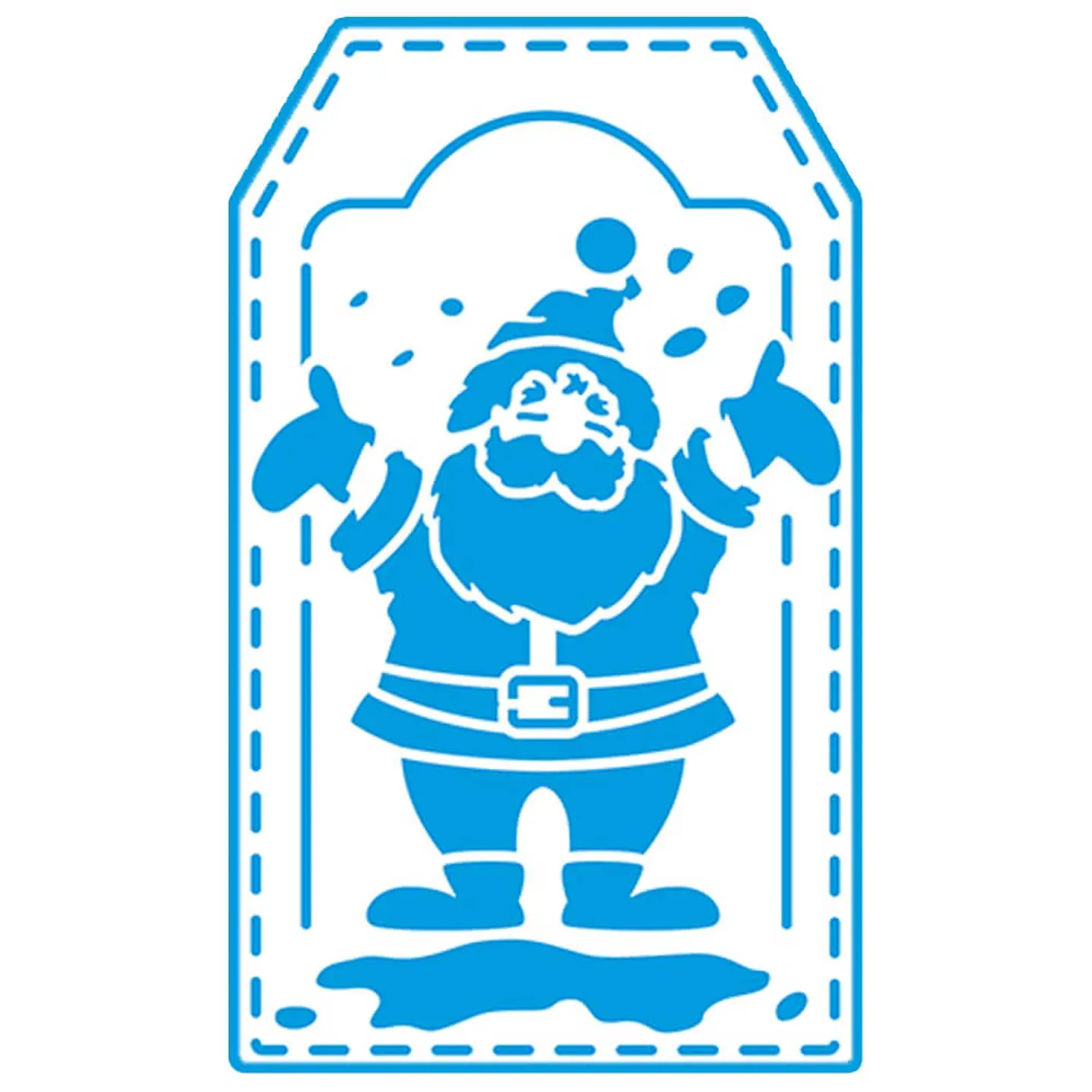 Stencil Litoarte 10×10 cm — Stencil Art Natal — Tag Pai Natal (STAXN-001) 1