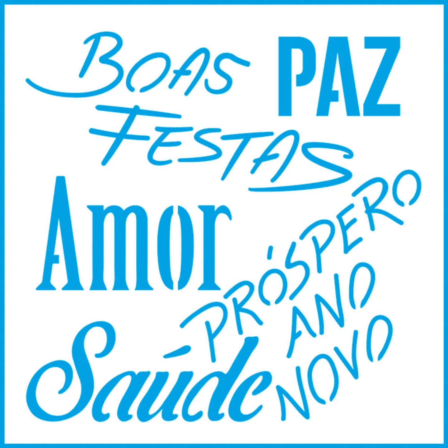 Stencil Litoarte 10×10 cm — Stencil Natal — Frases de Natal (STNX-031) 1