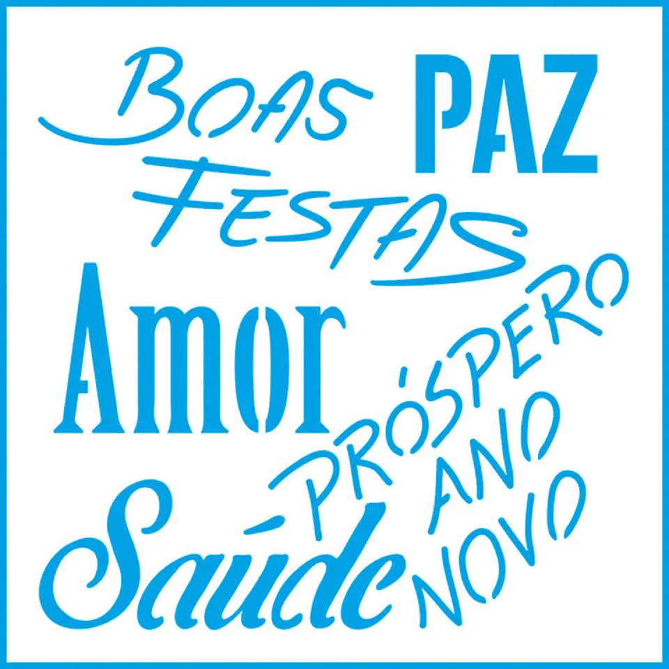 Stencil Litoarte 10×10 cm — Stencil Natal — Frases de Natal (STNX-031) 1