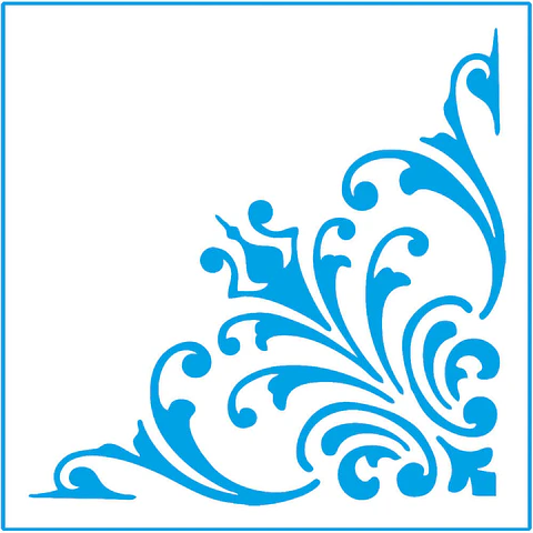 Stencil Litoarte 10×10 cm — Cantoneira II (STX-043)