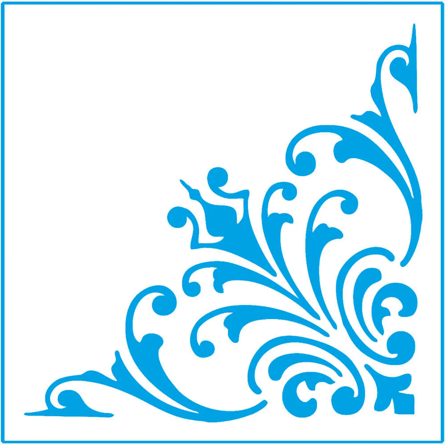 Stencil Litoarte 10×10 cm — Cantoneira II (STX-043) 1