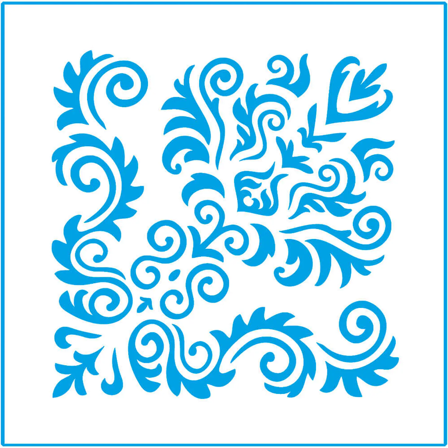 Stencil Litoarte 10×10 cm — Arabesco (STX-057) 1
