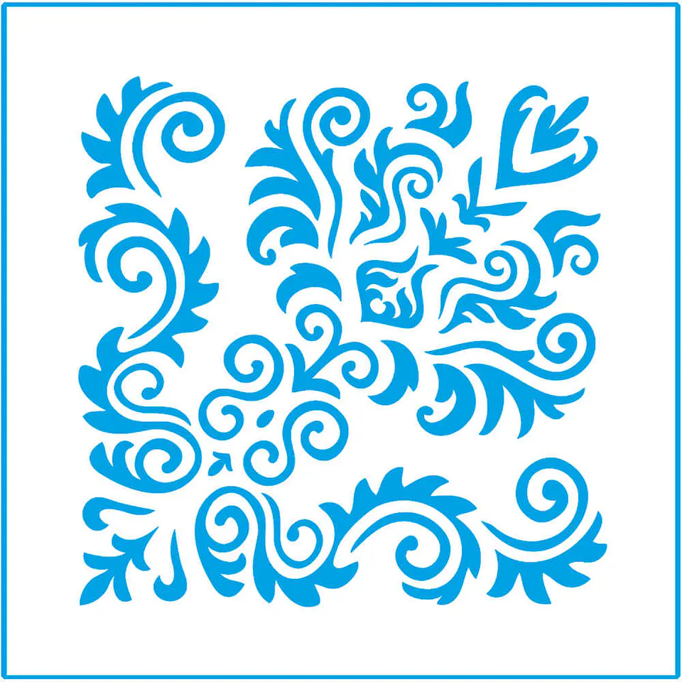 Stencil Litoarte 10×10 cm — Arabesco (STX-057) 1