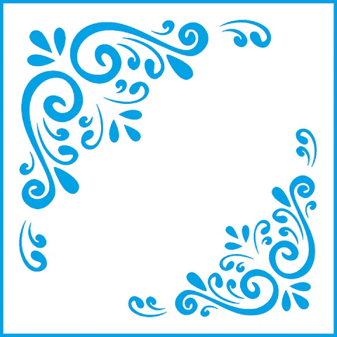Stencil Litoarte 10×10 cm — Cantoneira VI (STX-310)