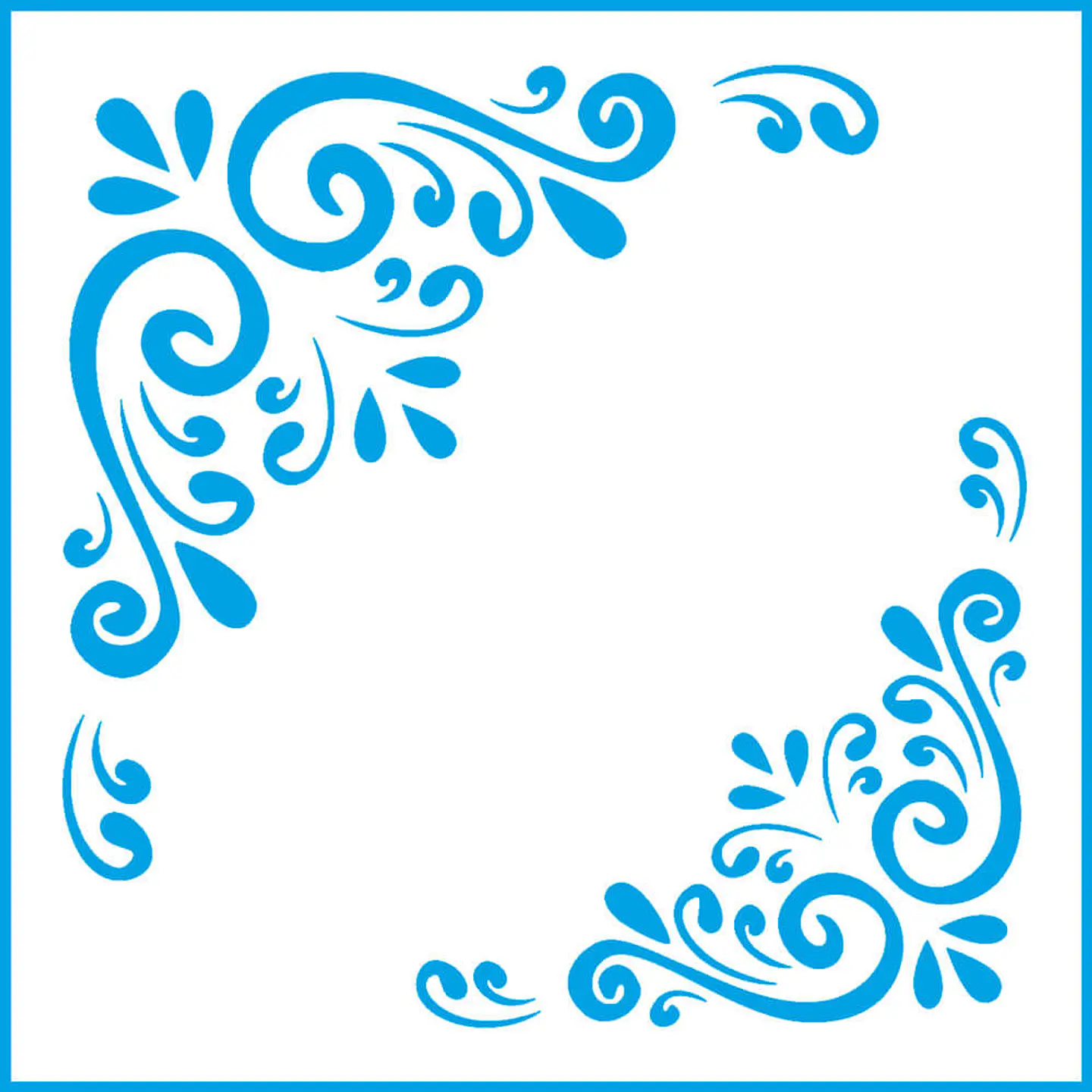 Stencil Litoarte 10×10 cm — Cantoneira VI (STX-310) 1
