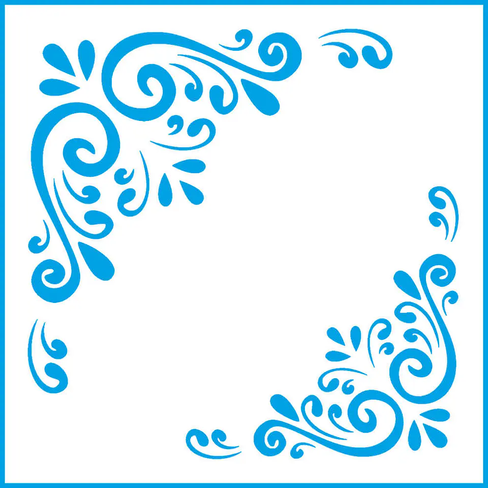 Stencil Litoarte 10×10 cm — Cantoneira VI (STX-310) 1