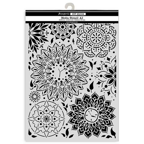 Stencil Stamperia A3 (29,7×42 cm) — Mandala pattern (KSTDA3 (29,7×42 cm)012)