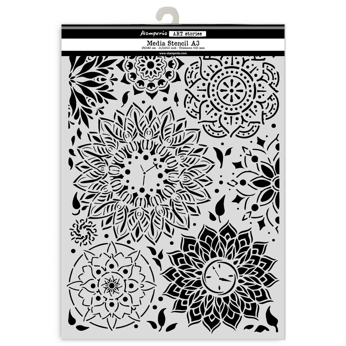 Stencil Stamperia A3 (29,7×42 cm) — Mandala pattern (KSTDA3 (29,7×42 cm)012) 1
