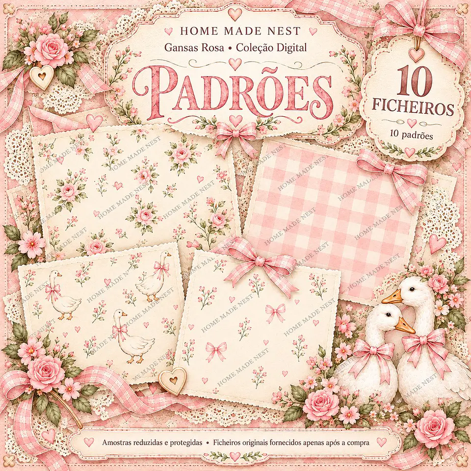 Gansas Rosa — Kit Digital de Scrapbooking | 70 PNG 3