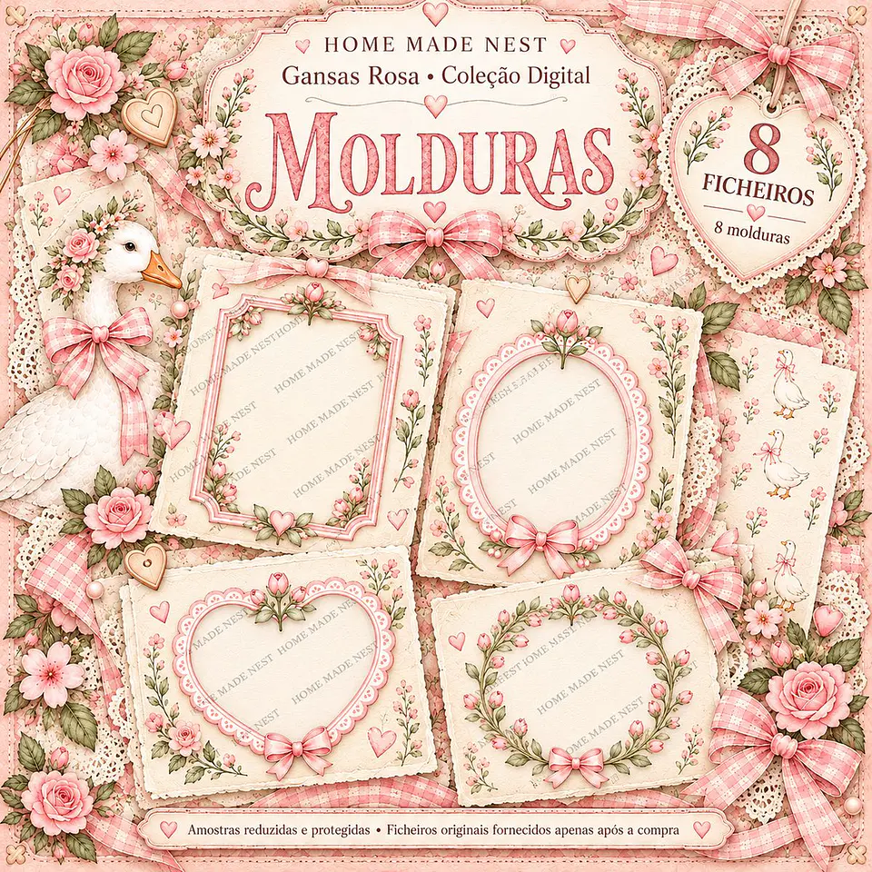 Gansas Rosa — Kit Digital de Scrapbooking | 70 PNG 5