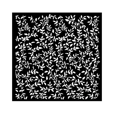 Stencil Stamperia 18×18 cm — Garden leaves pattern (KSTDQ103)