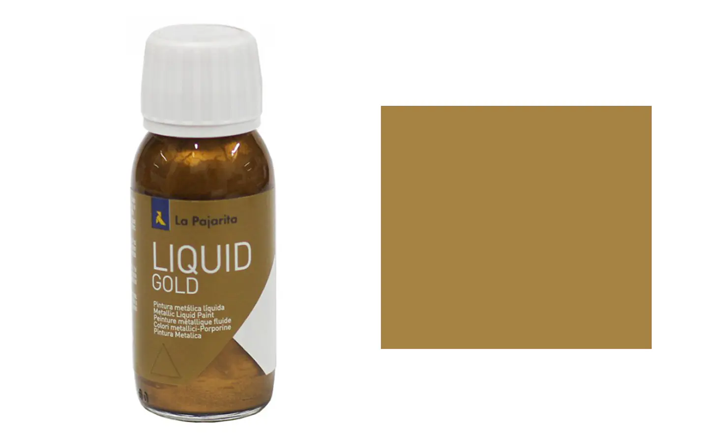 Tinta Metálica Líquida La Pajarita 50 ml — O-09 Ouro Ducado 1