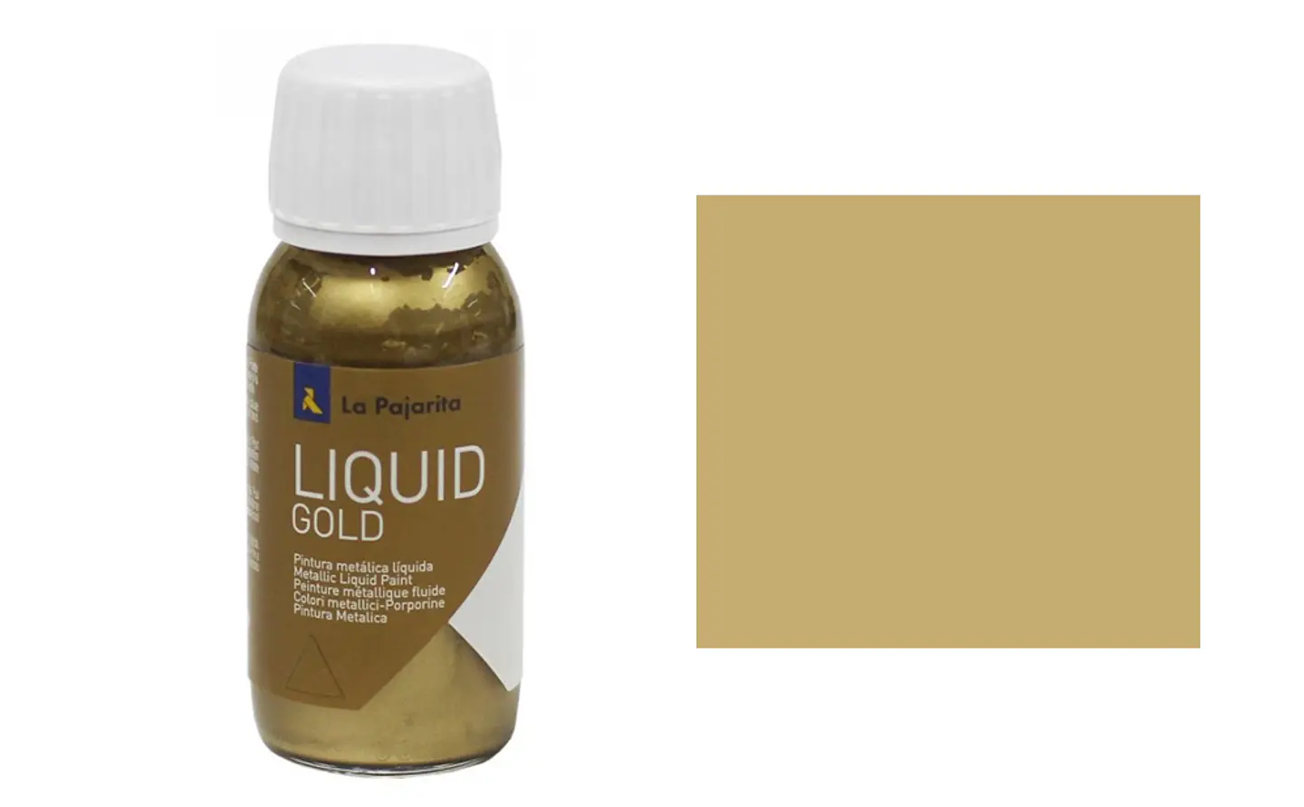 Tinta Metálica Líquida La Pajarita 50 ml — O-01 Ouro Rico 1