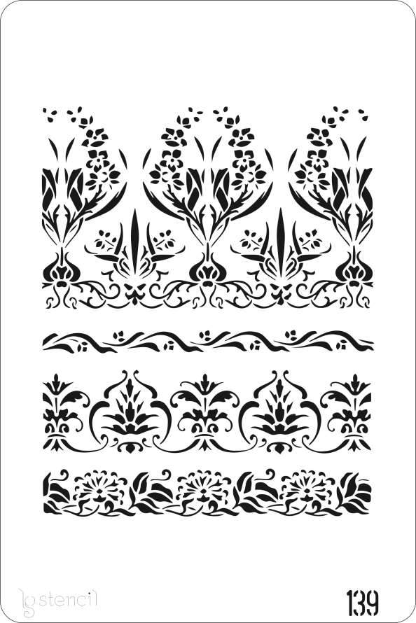 Stencil LG 20 × 30 cm — 139 BORDAS