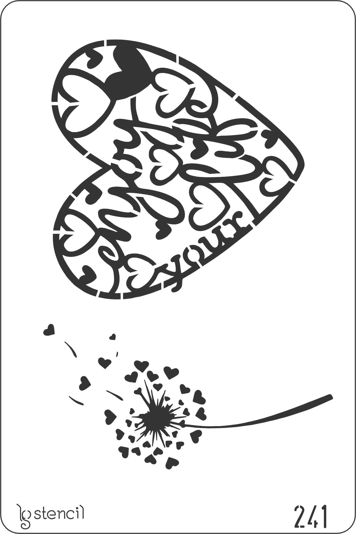 Stencil LG 20 × 30 cm — 241 CORAÇÃO