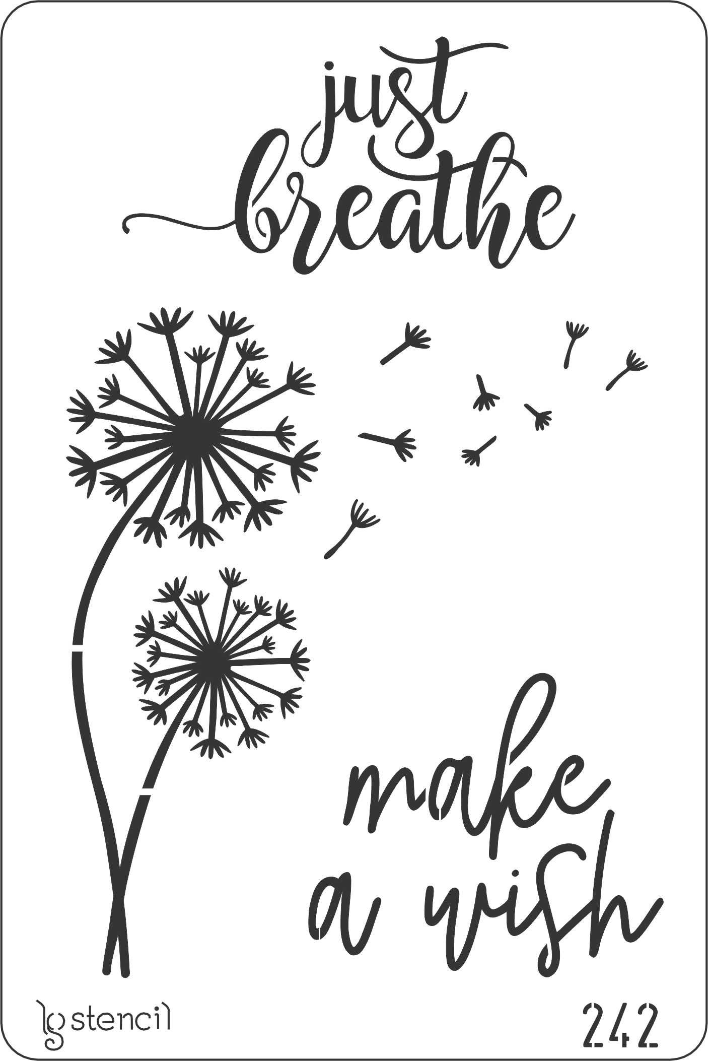 Stencil LG 20 × 30 cm — 242 MAKE A WISH