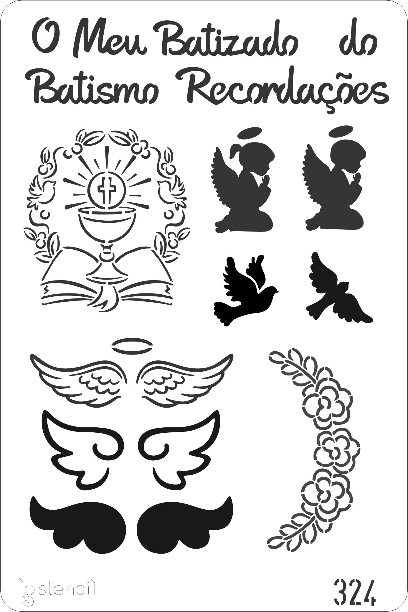 Stencil LG 20 × 30 cm — 324 BATISMO