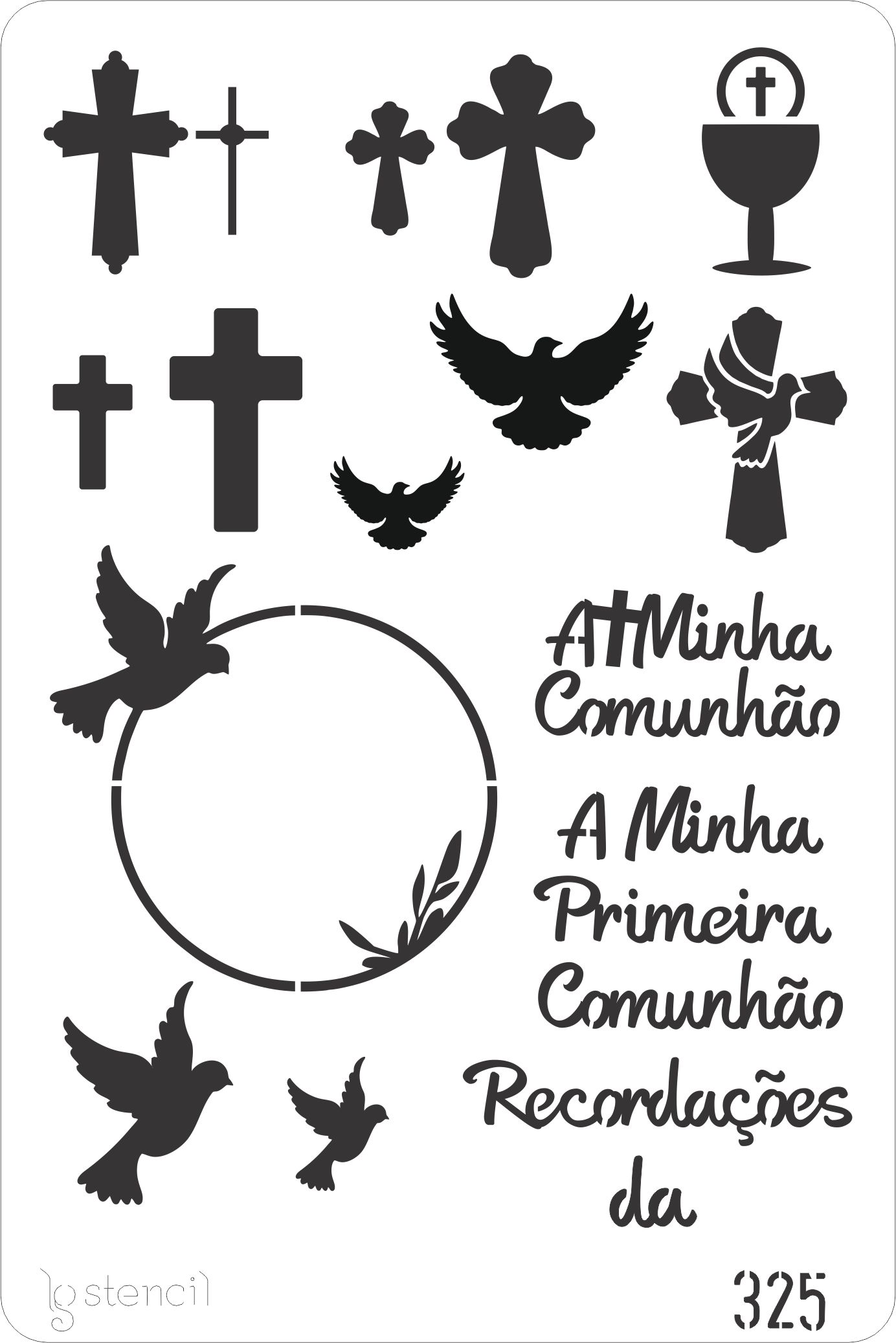 Stencil LG 20 × 30 cm — 325 COMUNHÃO 1