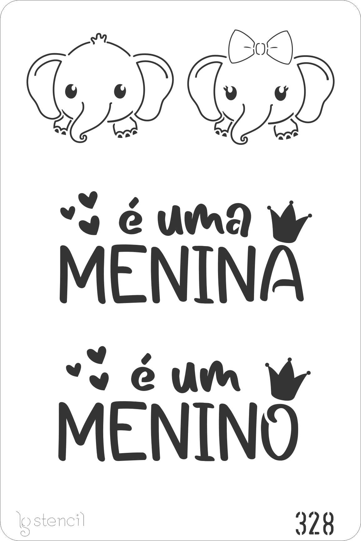 Stencil LG 20 × 30 cm — 328 NASCIMENTO
