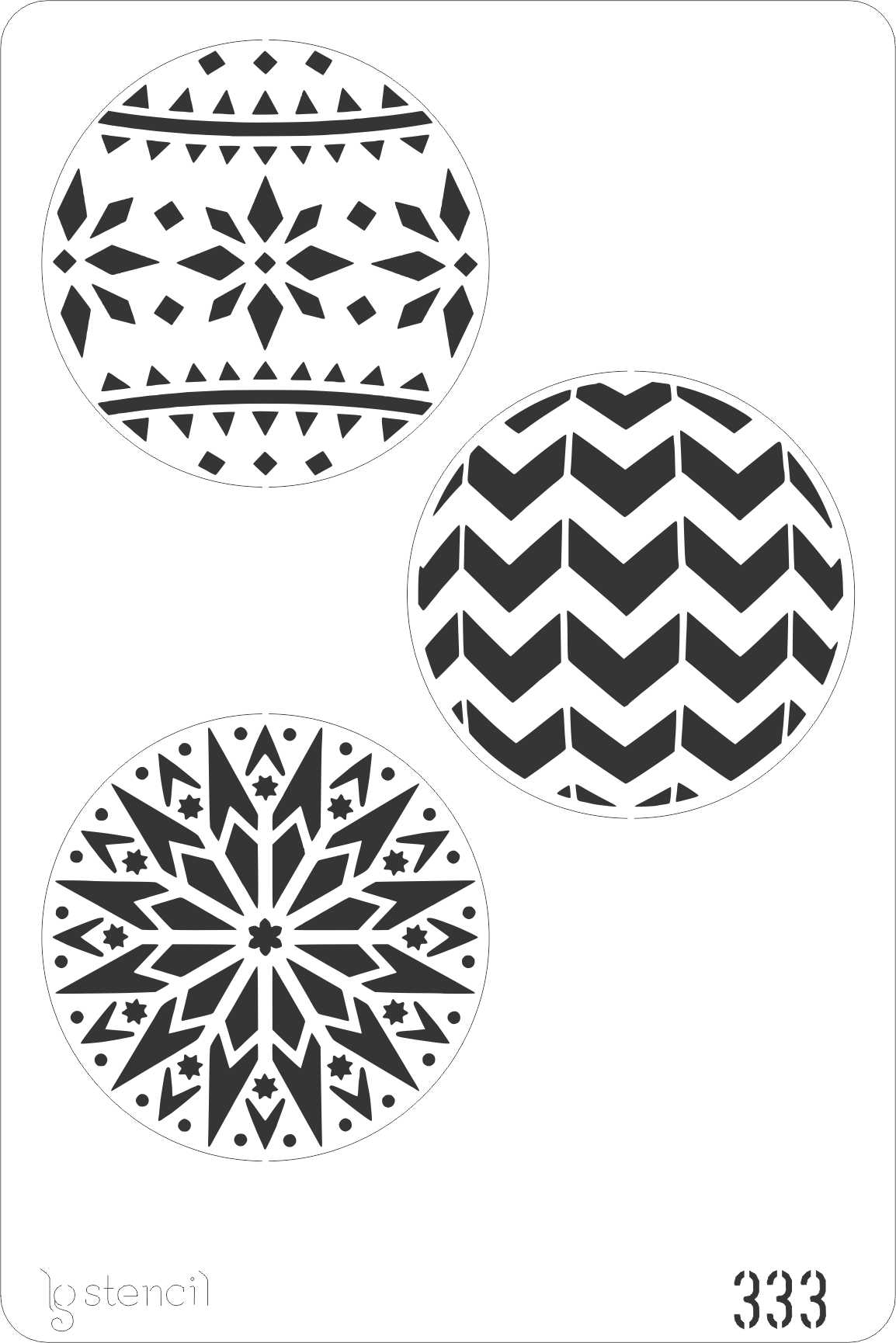 Stencil LG 20 × 30 cm — 333 BOLAS DE NATAL