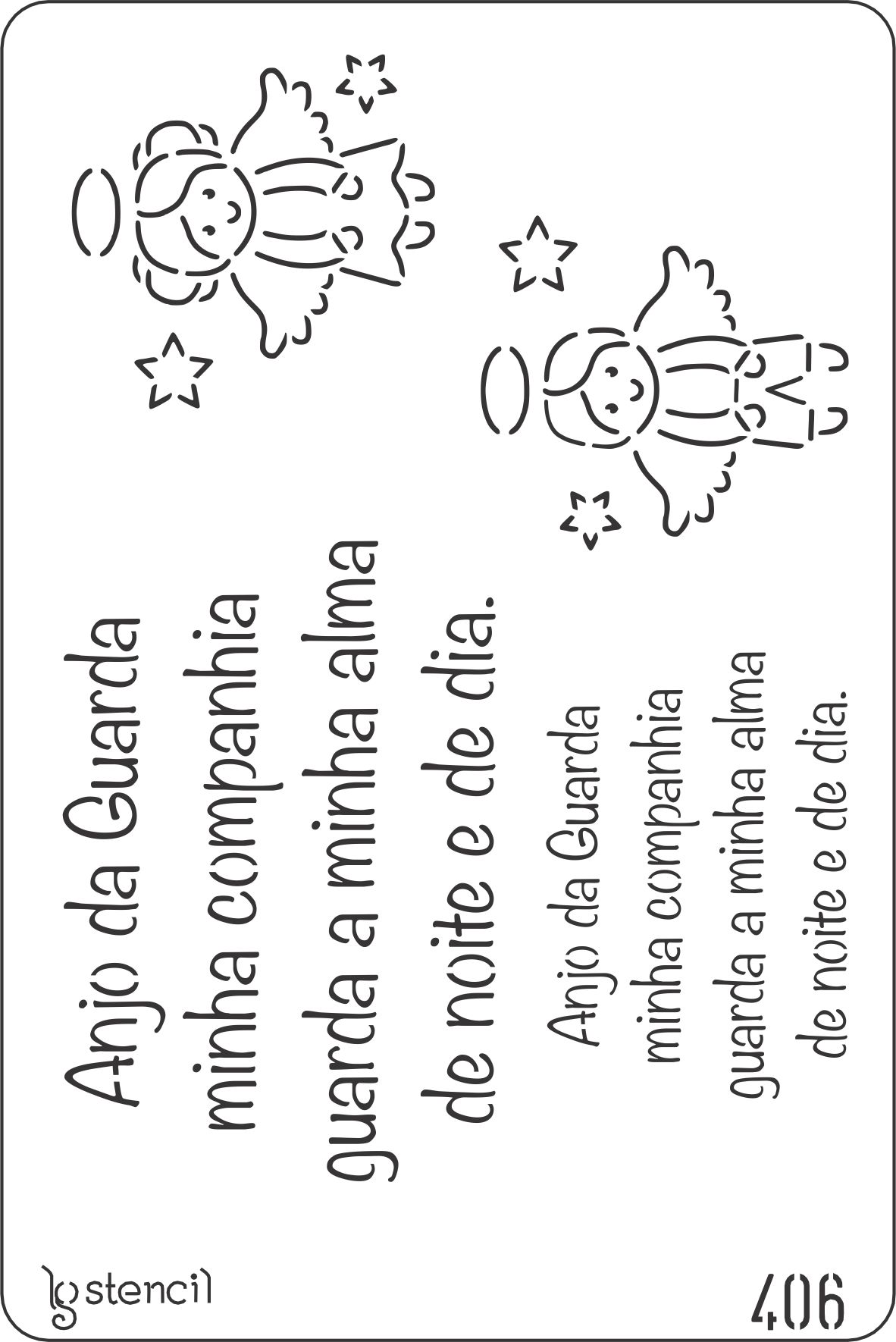 Stencil LG 20 × 30 cm — 406 ANJOS