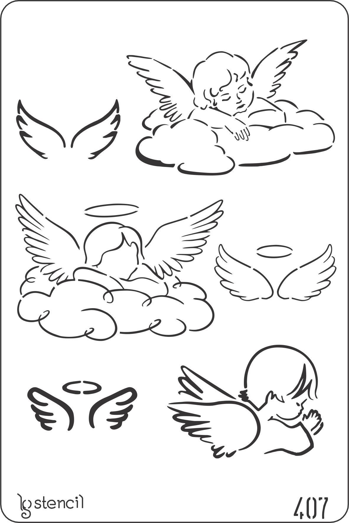 Stencil LG 20 × 30 cm — 407 ANJOS