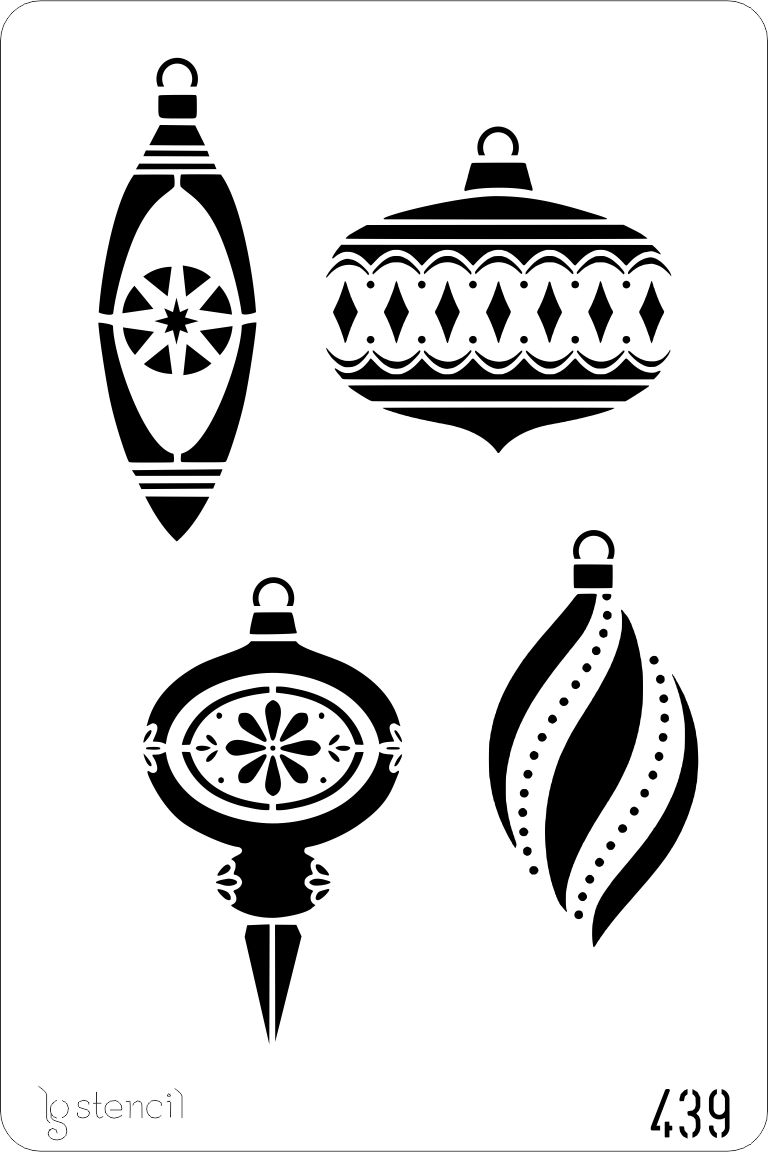 Stencil LG 20 × 30 cm — 439 BOLAS DE NATAL