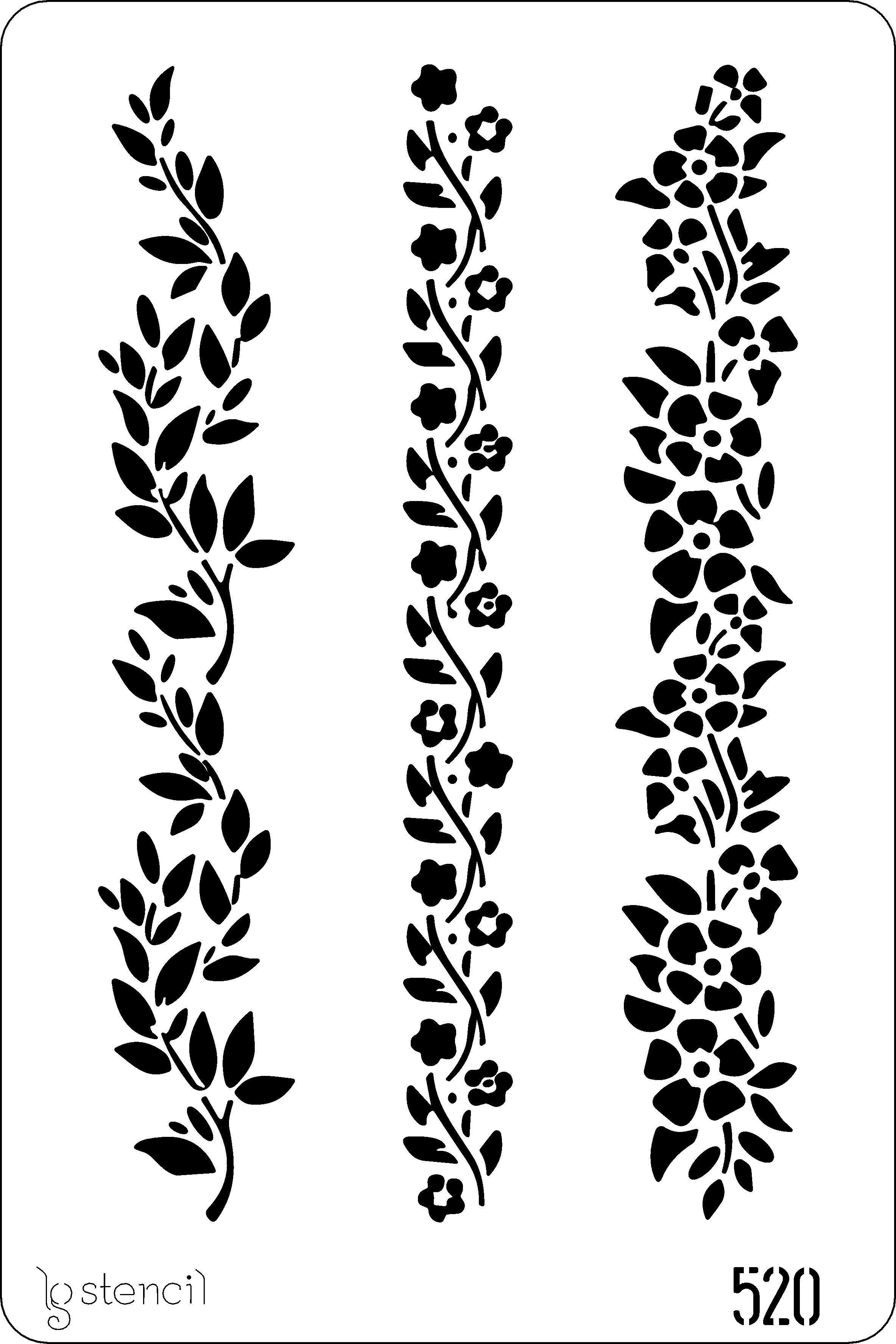 Stencil LG 20 × 30 cm — 520 FLORES 1