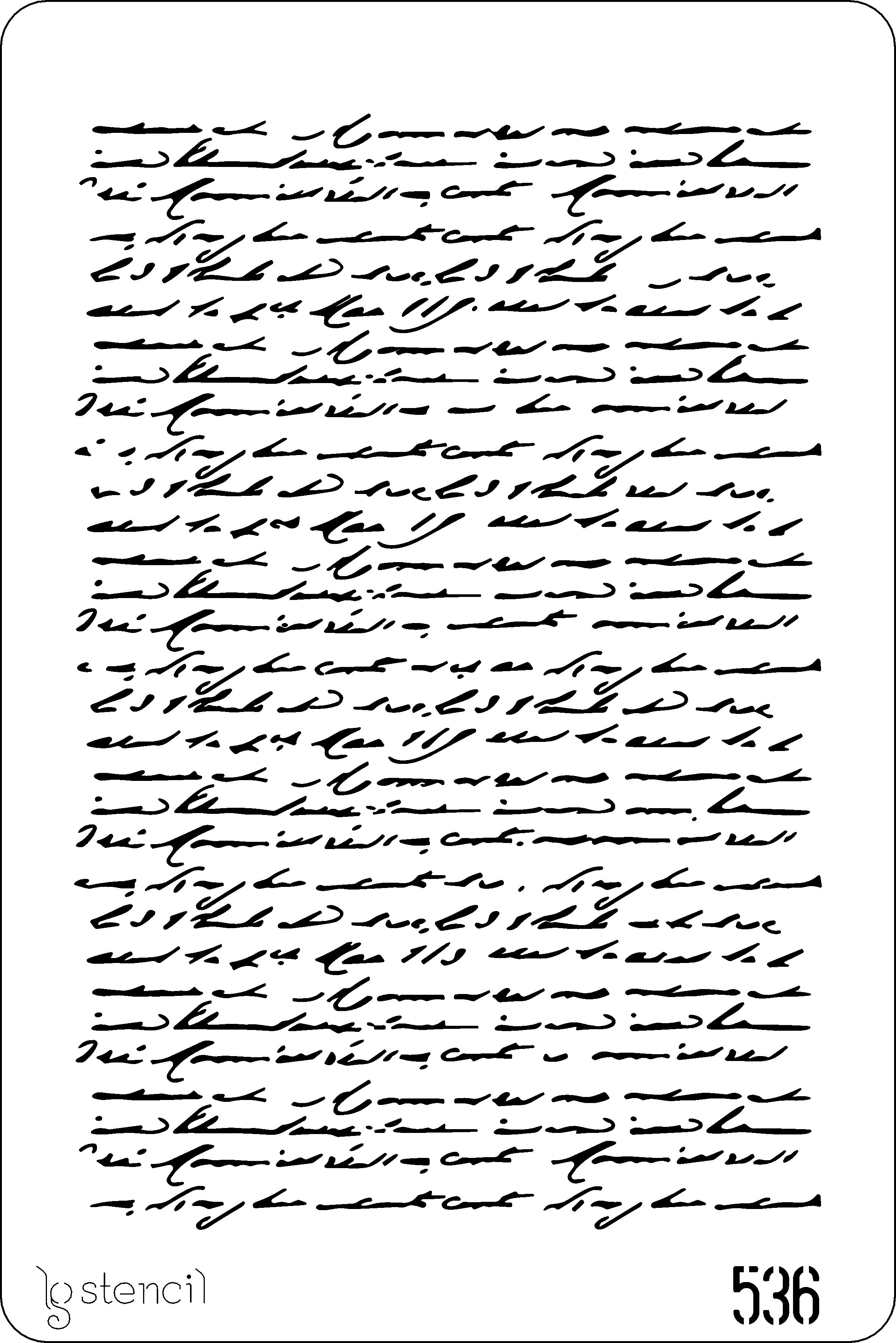 Stencil LG 20 × 30 cm — 536 CARTA 1
