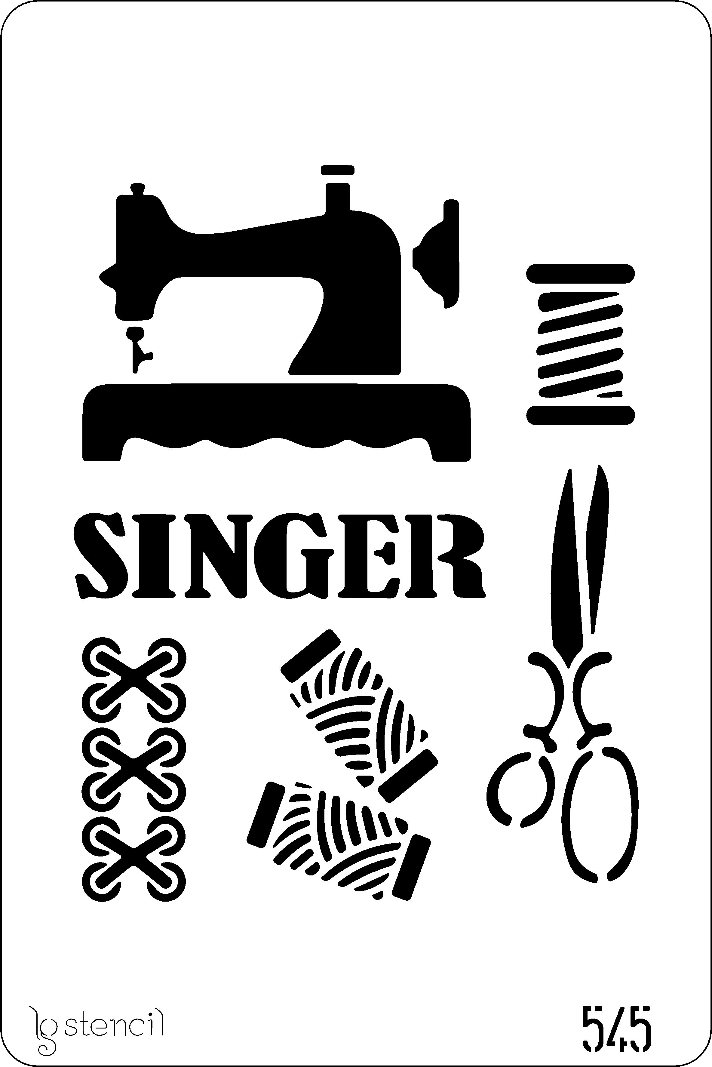 Stencil LG 20 × 30 cm — 545 COSTURA 1