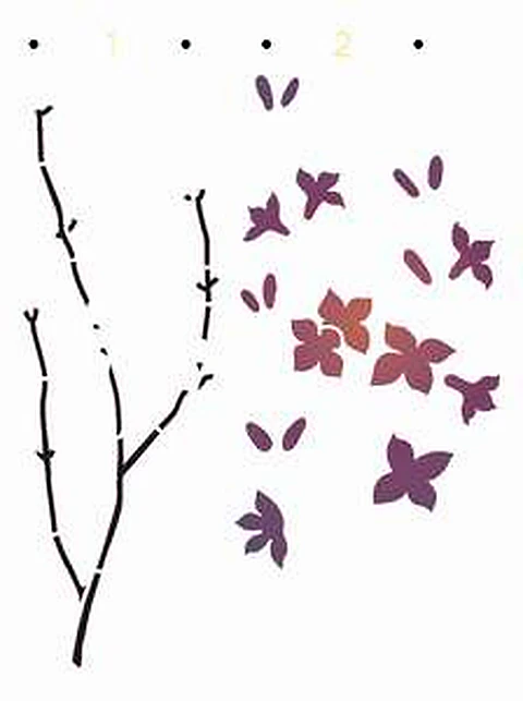 Stencil OPA 3309 — GALHO COM FLORES II
