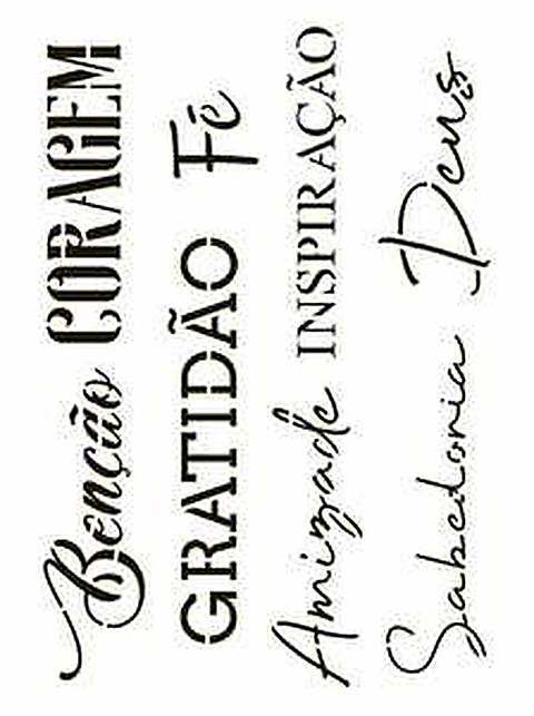 Stencil OPA 3311 — PALAVRAS LETTERING III