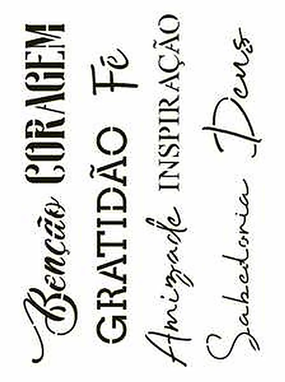 Stencil OPA 3311 — PALAVRAS LETTERING III 1