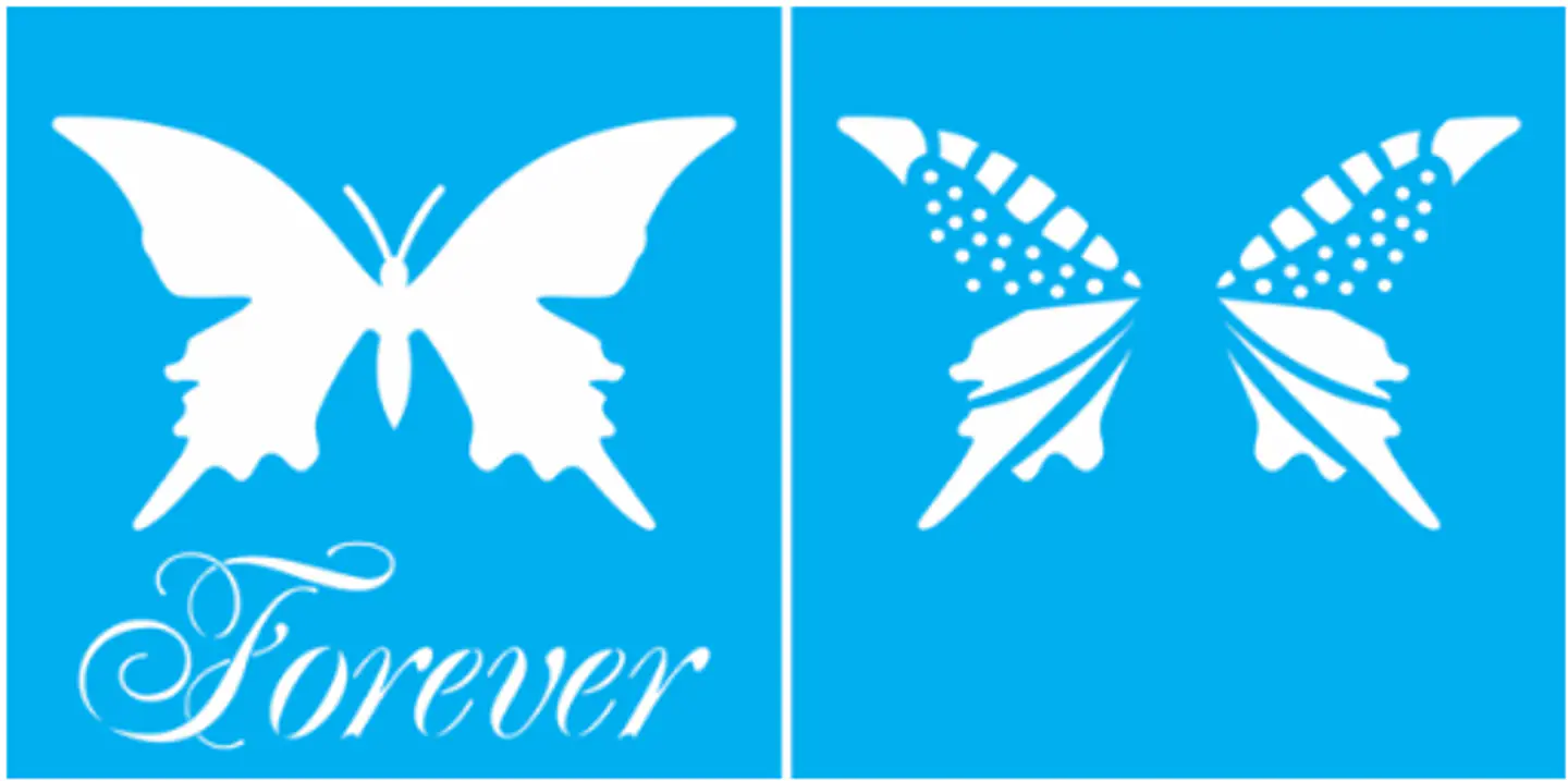 Stencil OPA 1371 — BORBOLETA FOREVER 1
