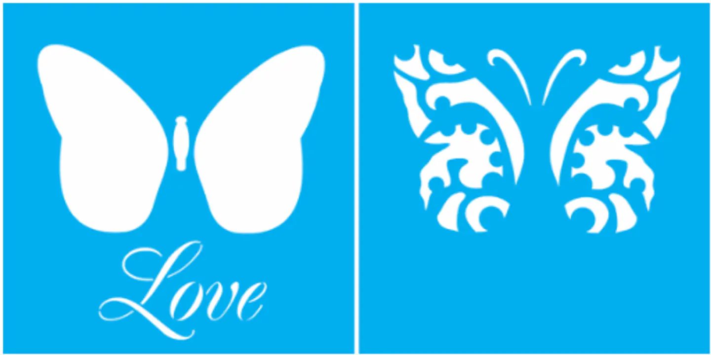 Stencil OPA 1373 — BORBOLETA LOVE 1