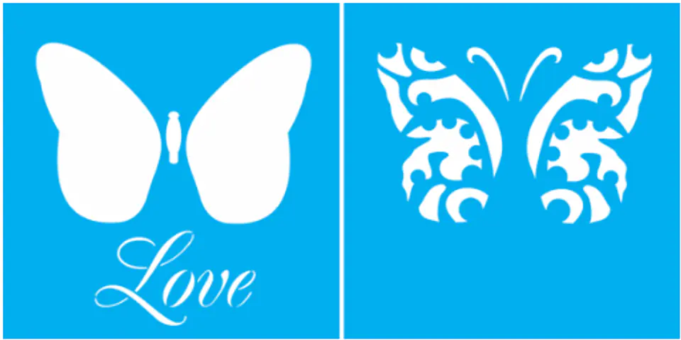 Stencil OPA 1373 — BORBOLETA LOVE 1
