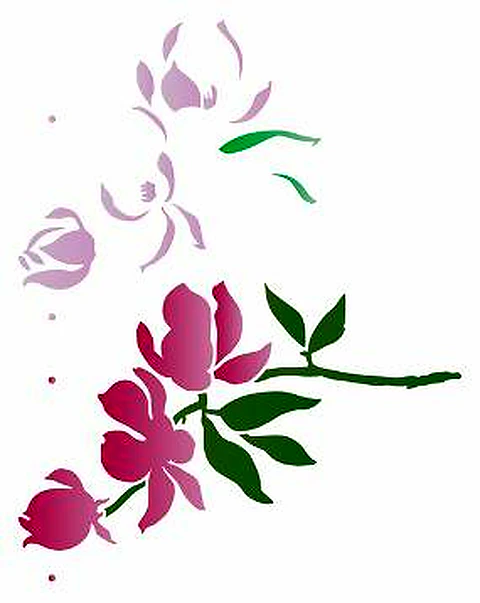 Stencil OPA 3176 — FLOR MAGNÓLIAS