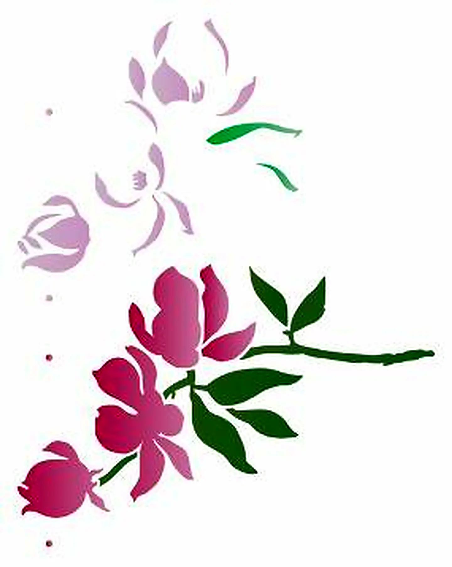 Stencil OPA 3176 — FLOR MAGNÓLIAS 1
